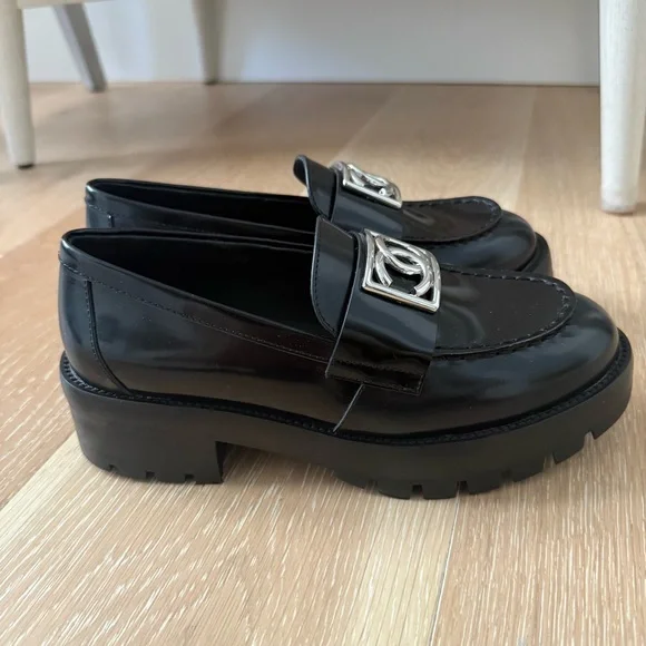 Chanel Metal CC Loafers size 37 7 black Calfskin - Picture 4 of 7